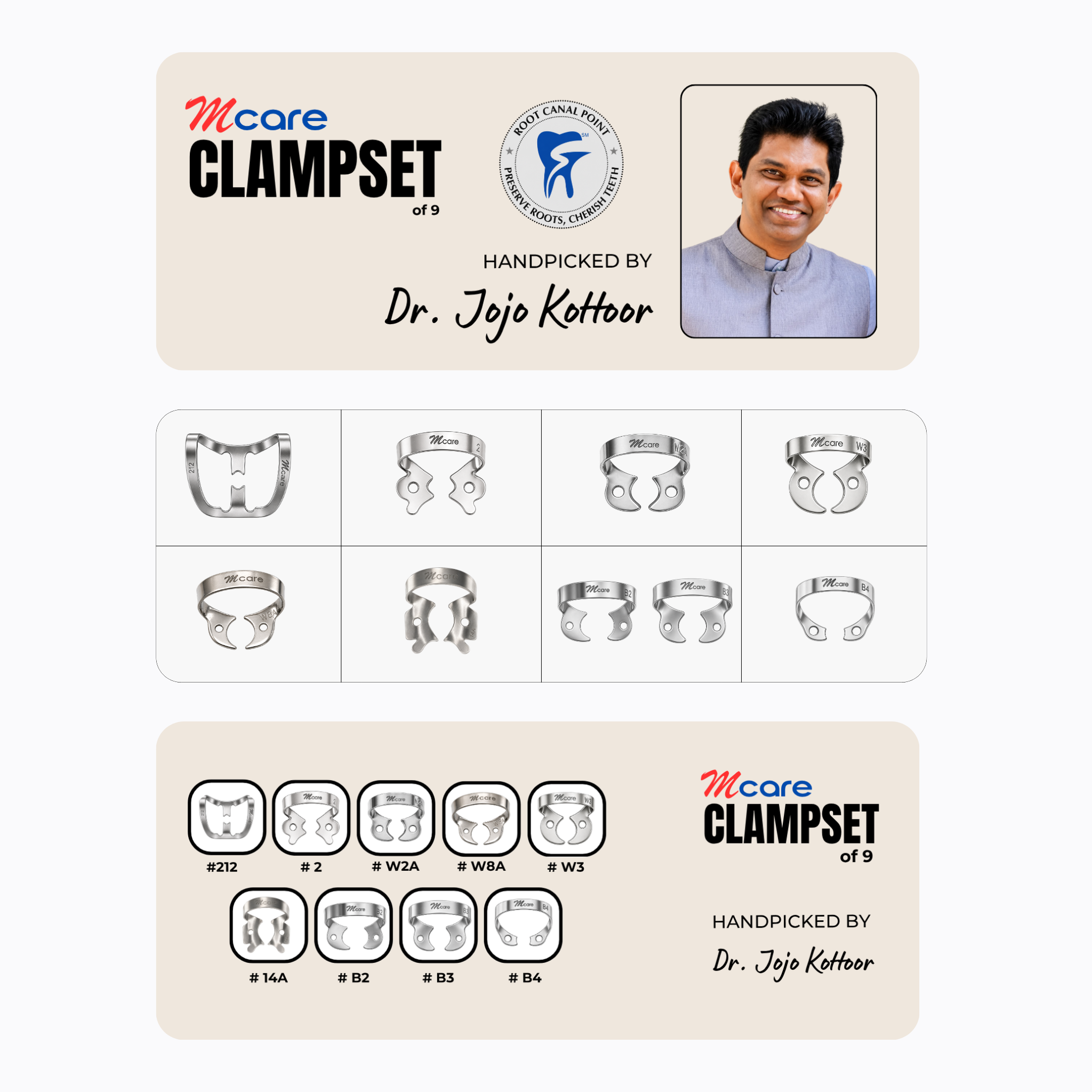 Mcare Clamp Set by Dr Jojo Kottoor