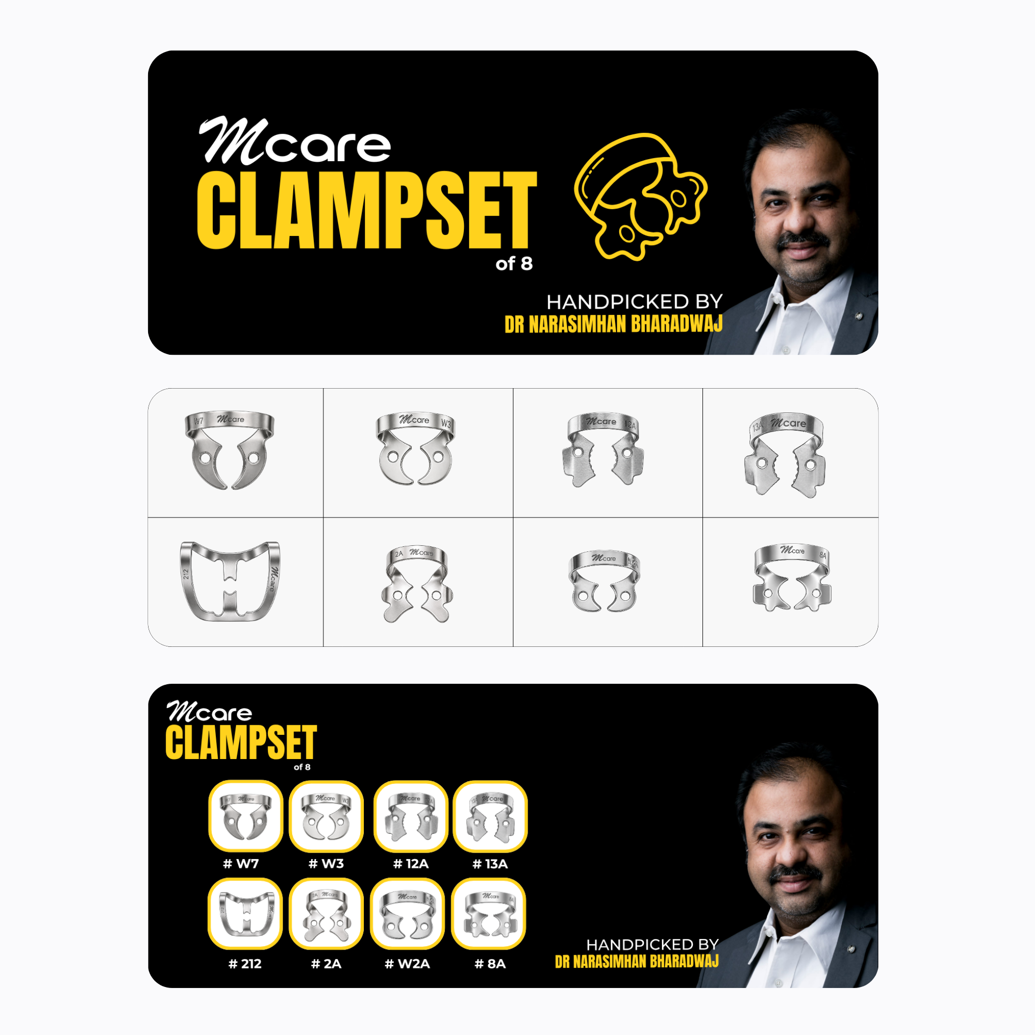 Mcare Clamp Set by Dr Narasimhan Bharadwaj